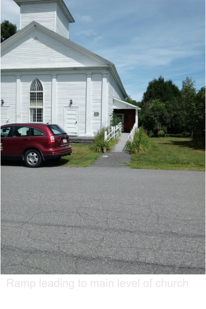 Ramp leading to main level of church